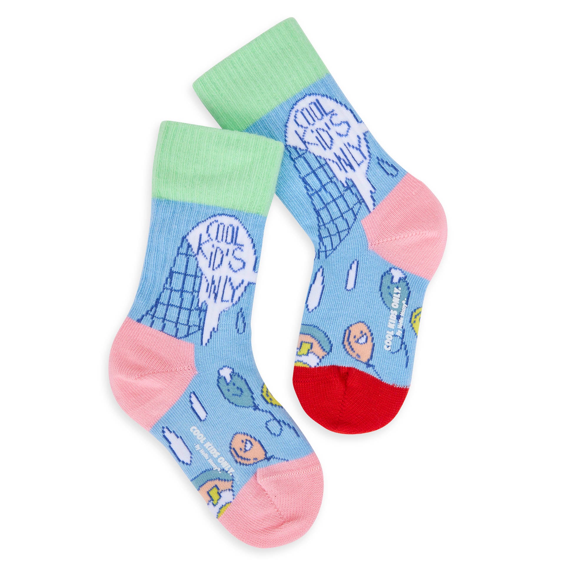 Chaussettes Enfants Blue Cream, coton biologique, accessoire coloré, cadeau enfant, dès 1 an, Cool Kids Only !