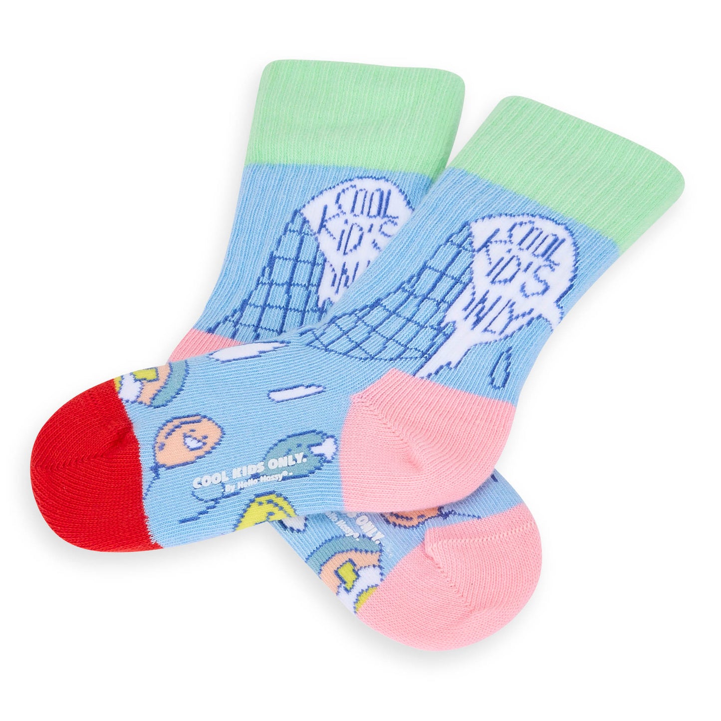 Chaussettes Enfants Blue Cream, coton biologique, accessoire coloré, cadeau enfant, dès 1 an, Cool Kids Only !