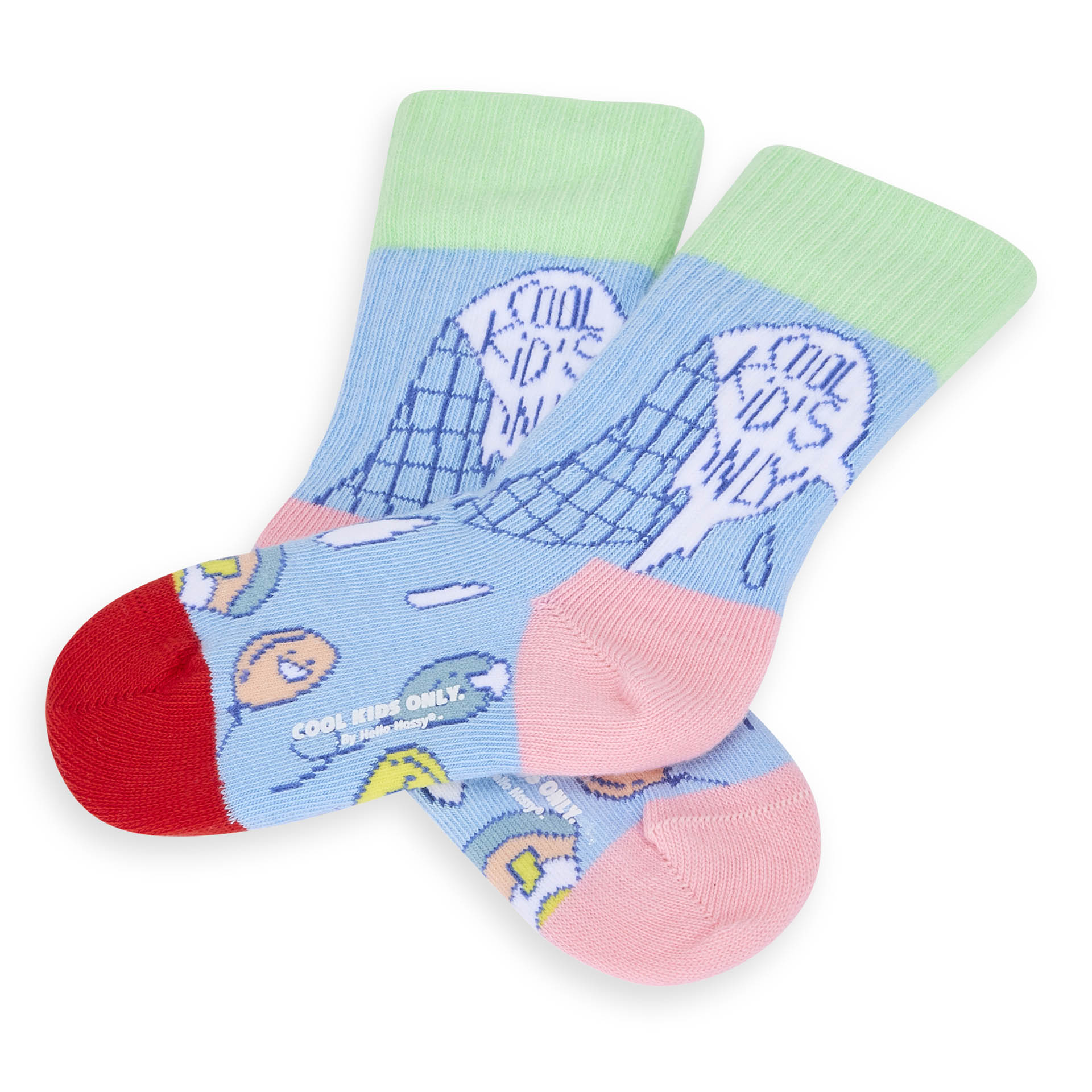 Chaussettes Enfants Blue Cream, coton biologique, accessoire coloré, cadeau enfant, dès 1 an, Cool Kids Only !