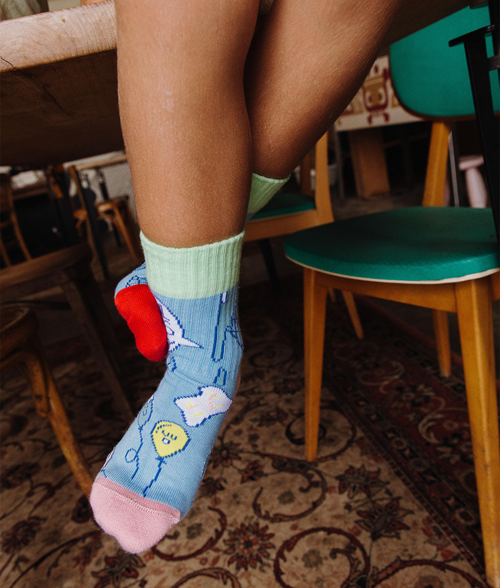 Chaussettes Enfants Blue Cream, coton biologique, accessoire coloré, cadeau enfant, dès 1 an, Cool Kids Only !