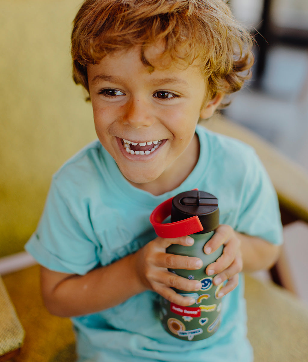 Gourde Enfants Smiley : Isotherme, 350ml, adaptée aux enfants, Cool Kids Only !