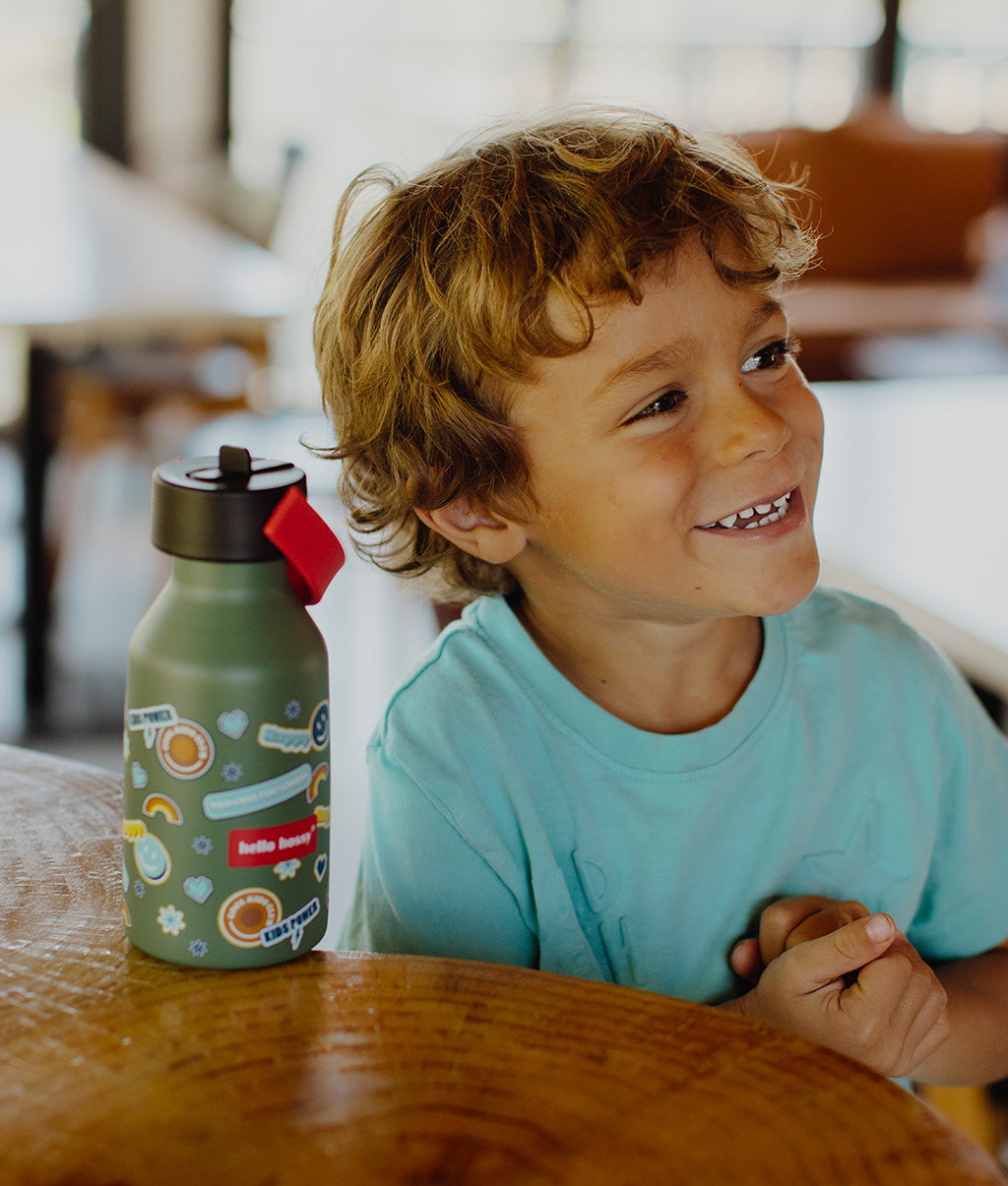 Gourde Enfants Smiley : Isotherme, 350ml, adaptée aux enfants, Cool Kids Only !