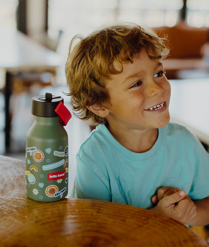 Gourde Enfants Smiley : Isotherme, 350ml, adaptée aux enfants, Cool Kids Only !