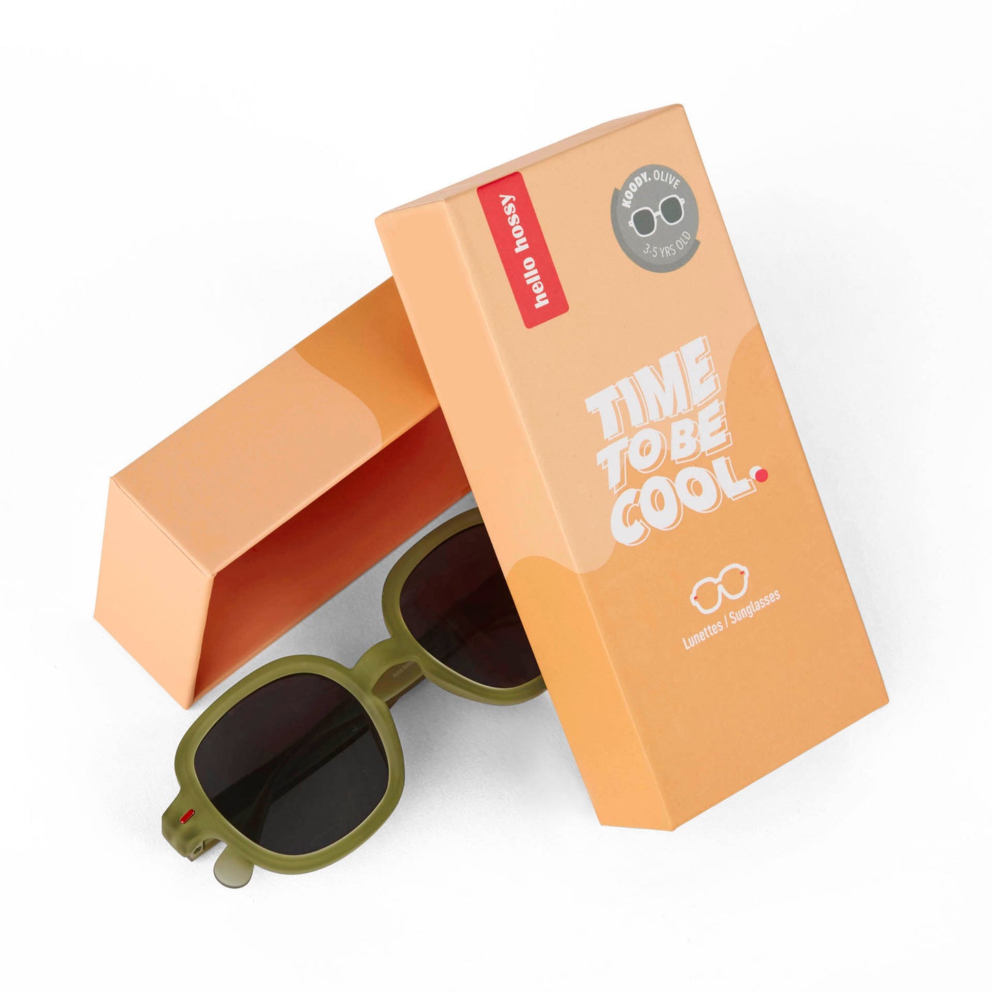 Lunettes de soleil Enfants Koody Olive, colorées, verres catégorie 3, UV400, verres polarisés, dès 2 ans, Cool Kids Only !