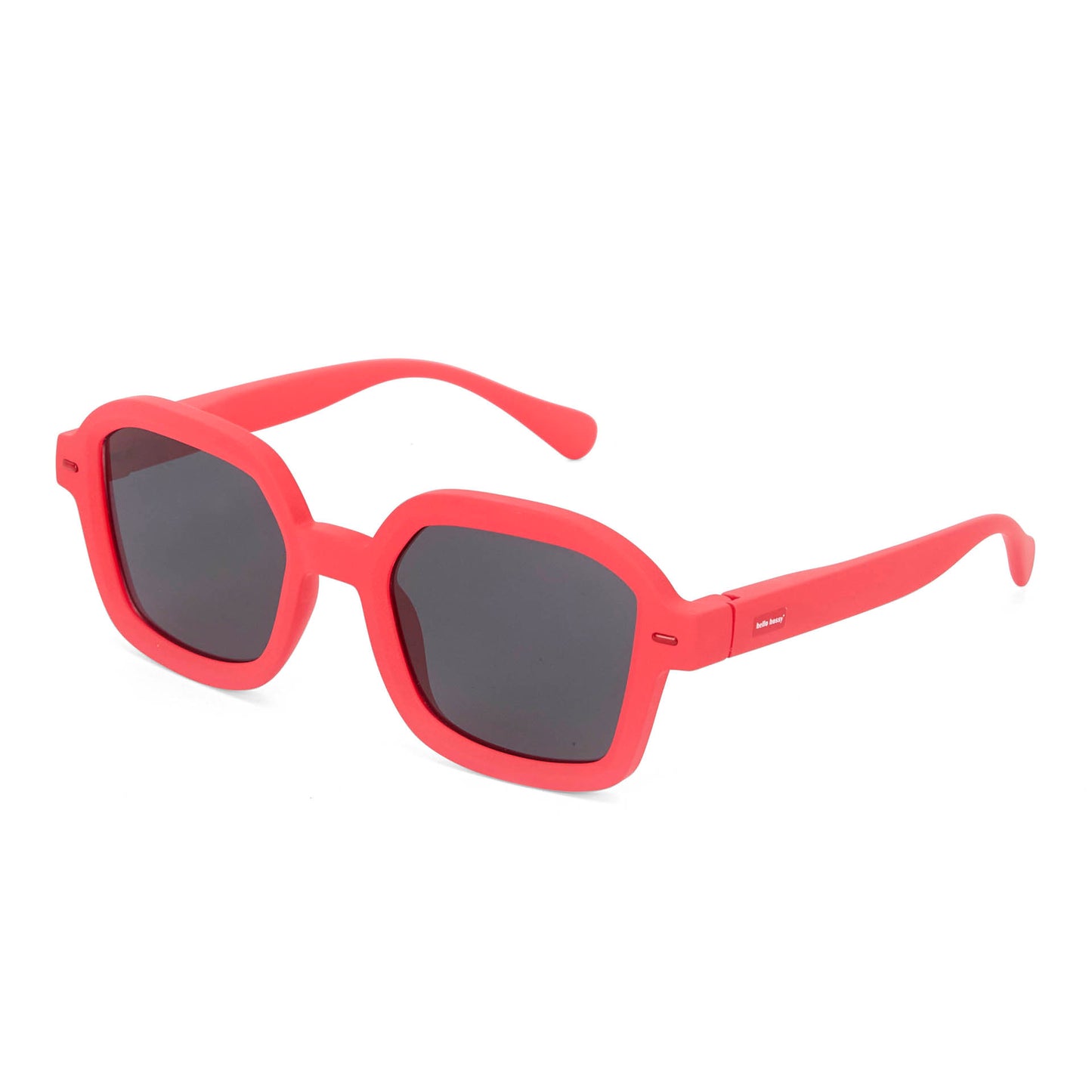 Zonnebrillen kind rood vierkante vorm Hello Hossy