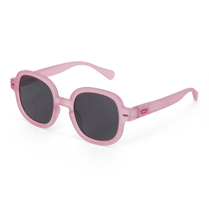 Zonnebrillen kind roze vierkante vorm dikke montuur Hello Hossy