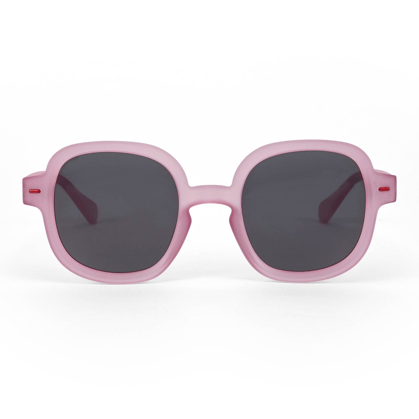 Zonnebrillen kind roze vierkante vorm dikke montuur Hello Hossy