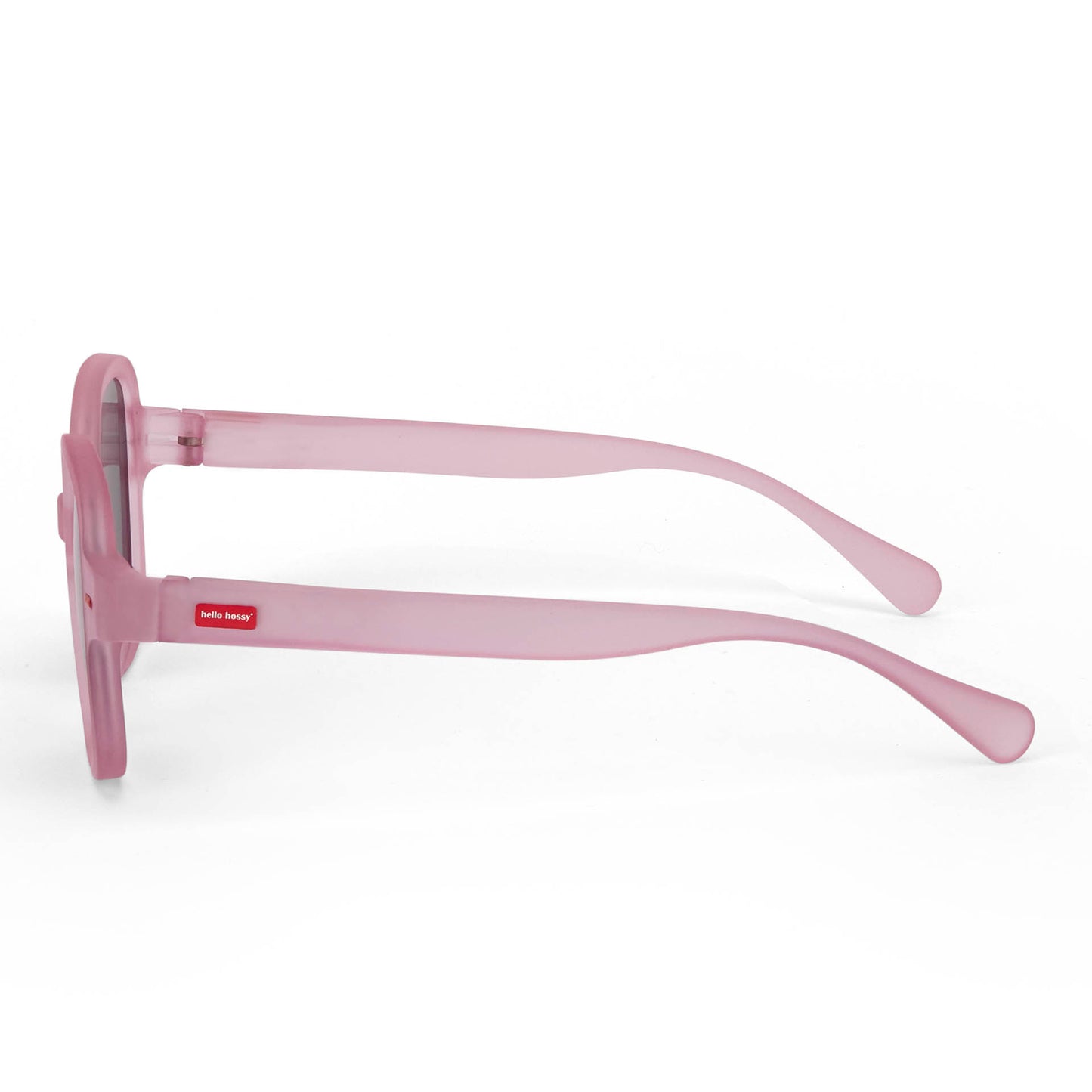 Zonnebrillen kind roze ronde vorm transparant montuur Hello Hossy