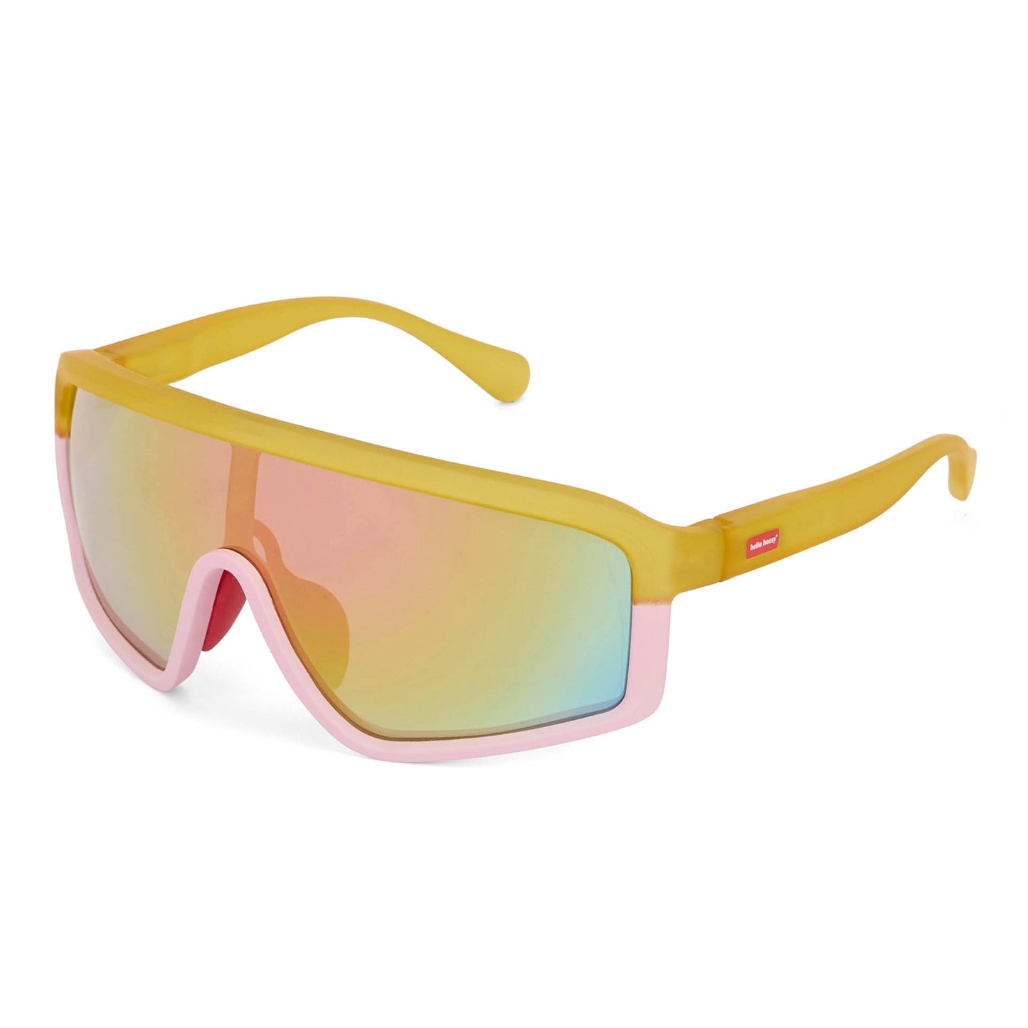 Lunettes de soleil enfant orange rose verres miroir Hello Hossy