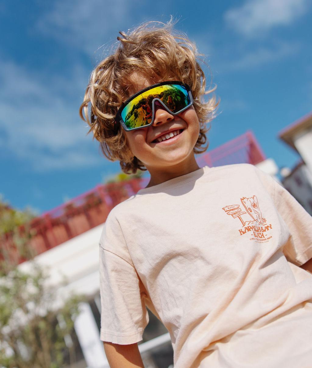 Zonnebrillen voor kinderen sportieve vorm spiegelglazen Hello Hossy