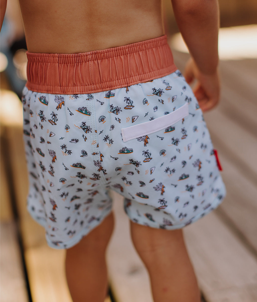 Short de Bain Garçon Blue Island anti-uv, Cool Kids Only !