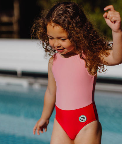 Maillot de Bain Fille Mini Framboise anti-uv, une pièce, Cool Kids Only !