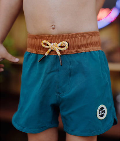 Short de Bain Garçon Mini Duck Blue anti-uv, Cool Kids Only !