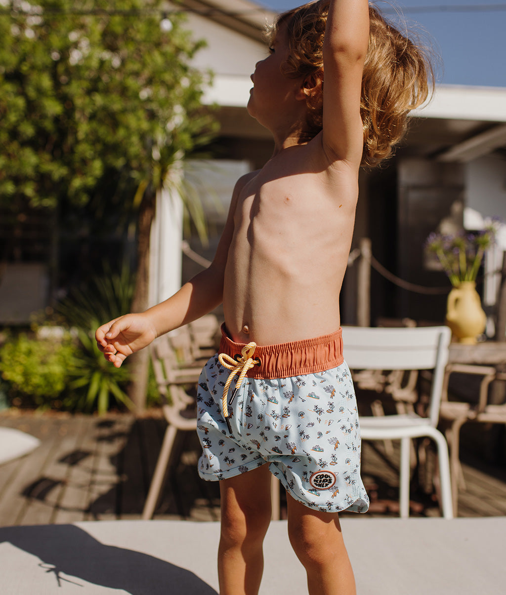 Short de Bain Garçon Blue Island anti-uv, Cool Kids Only !