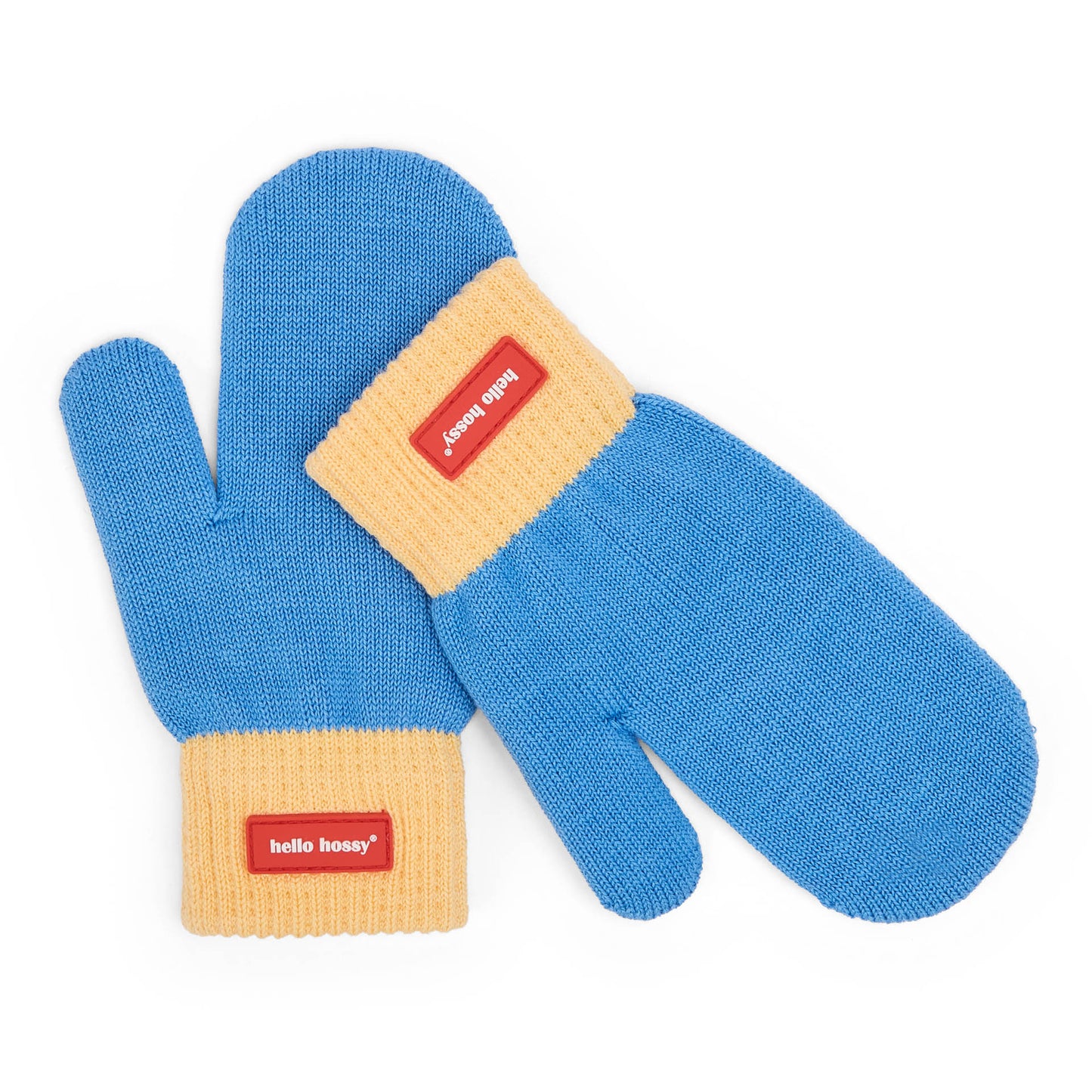 Wanten kind blauw Beige rood label Hello Hossy