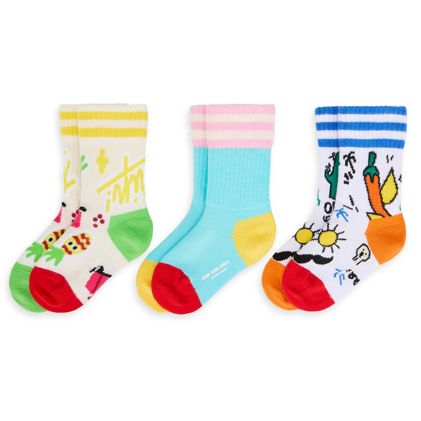 Pack Chaussettes Enfants, coton biologique, accessoire coloré, cadeau enfant, dès 1 an, Cool Kids Only !