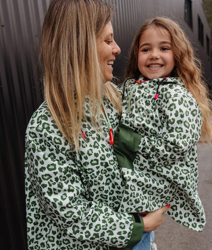 Green Leopard Regenponcho