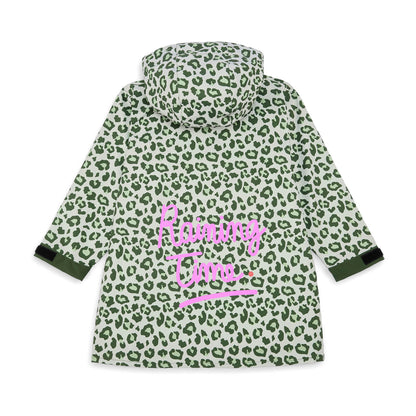 Green Leopard Regenponcho