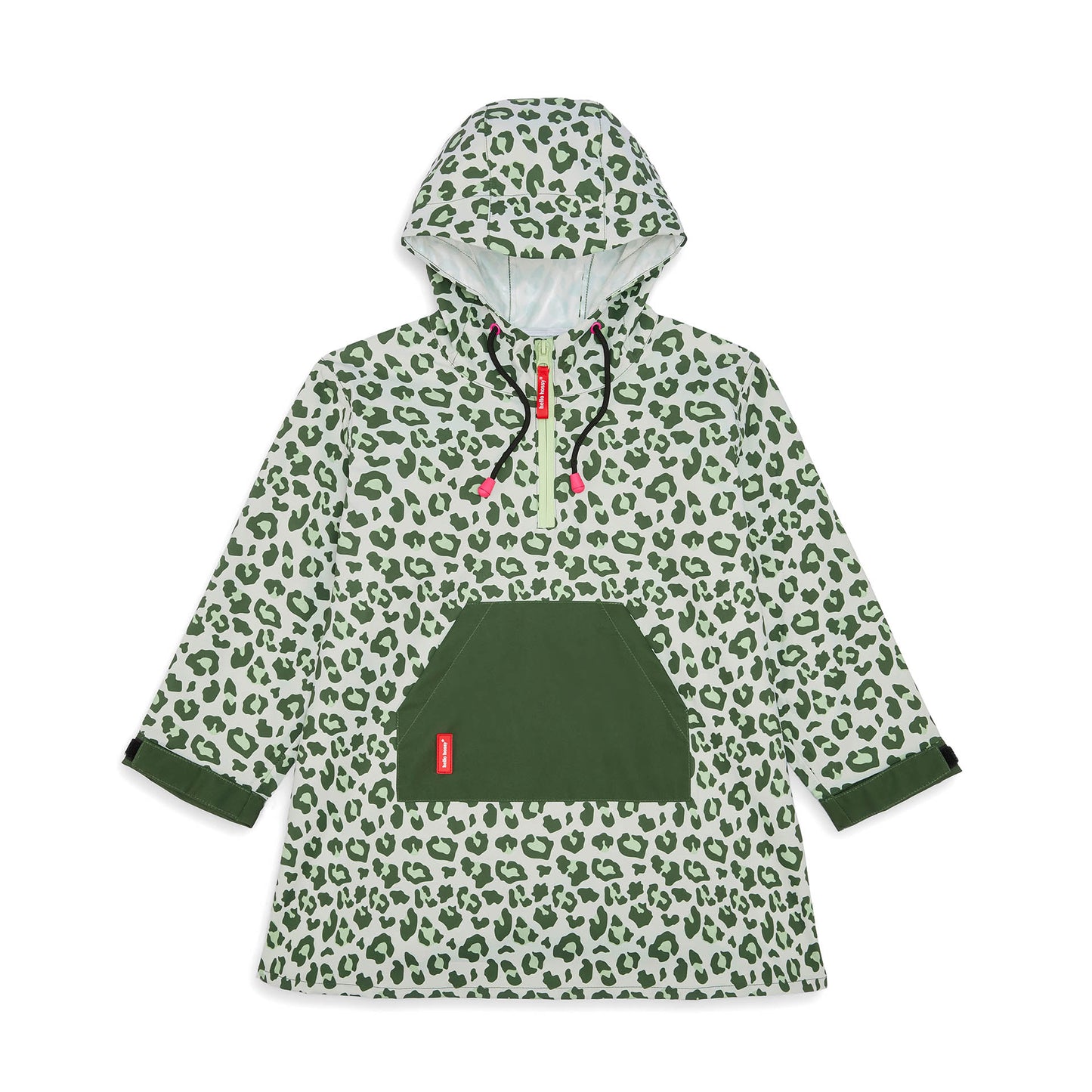 Green Leopard Regenponcho