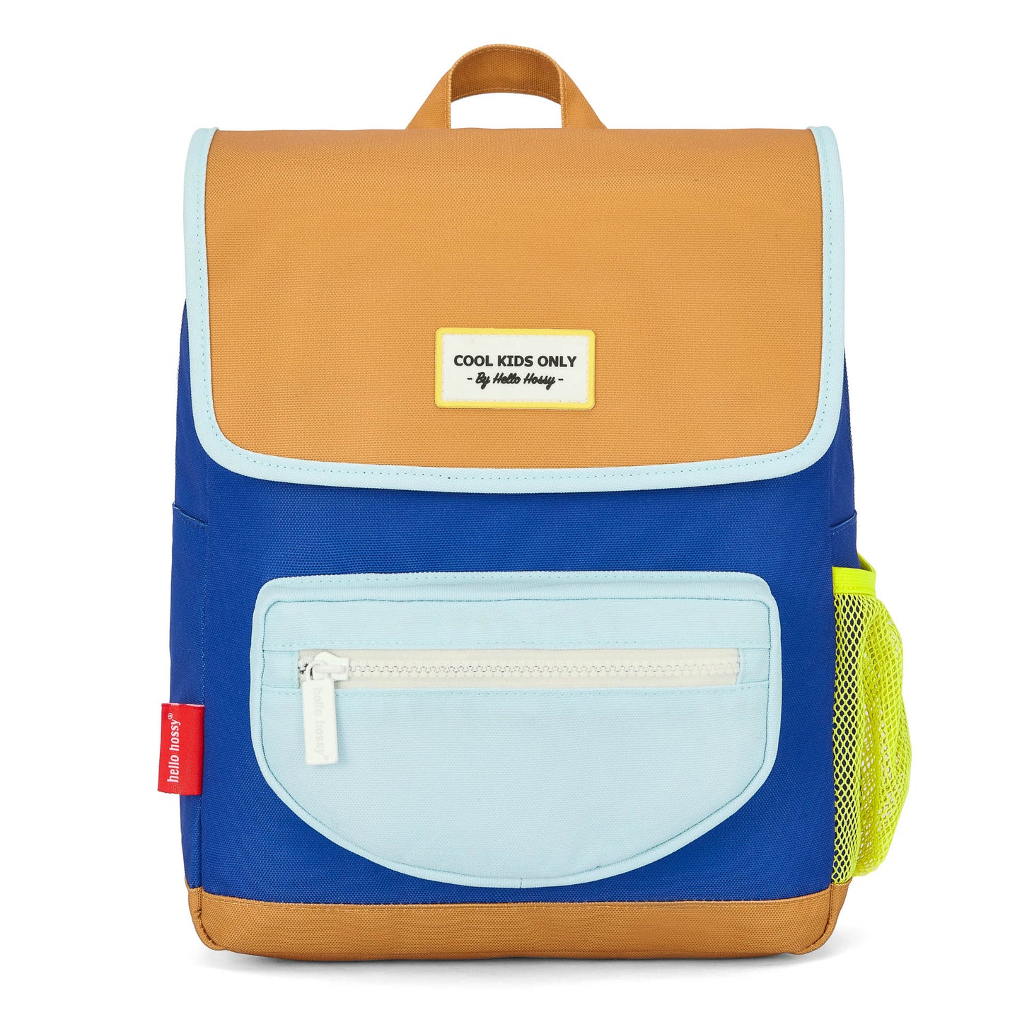Rugzak kind blauw beschermhoesje rits coque camel Hello Hossy