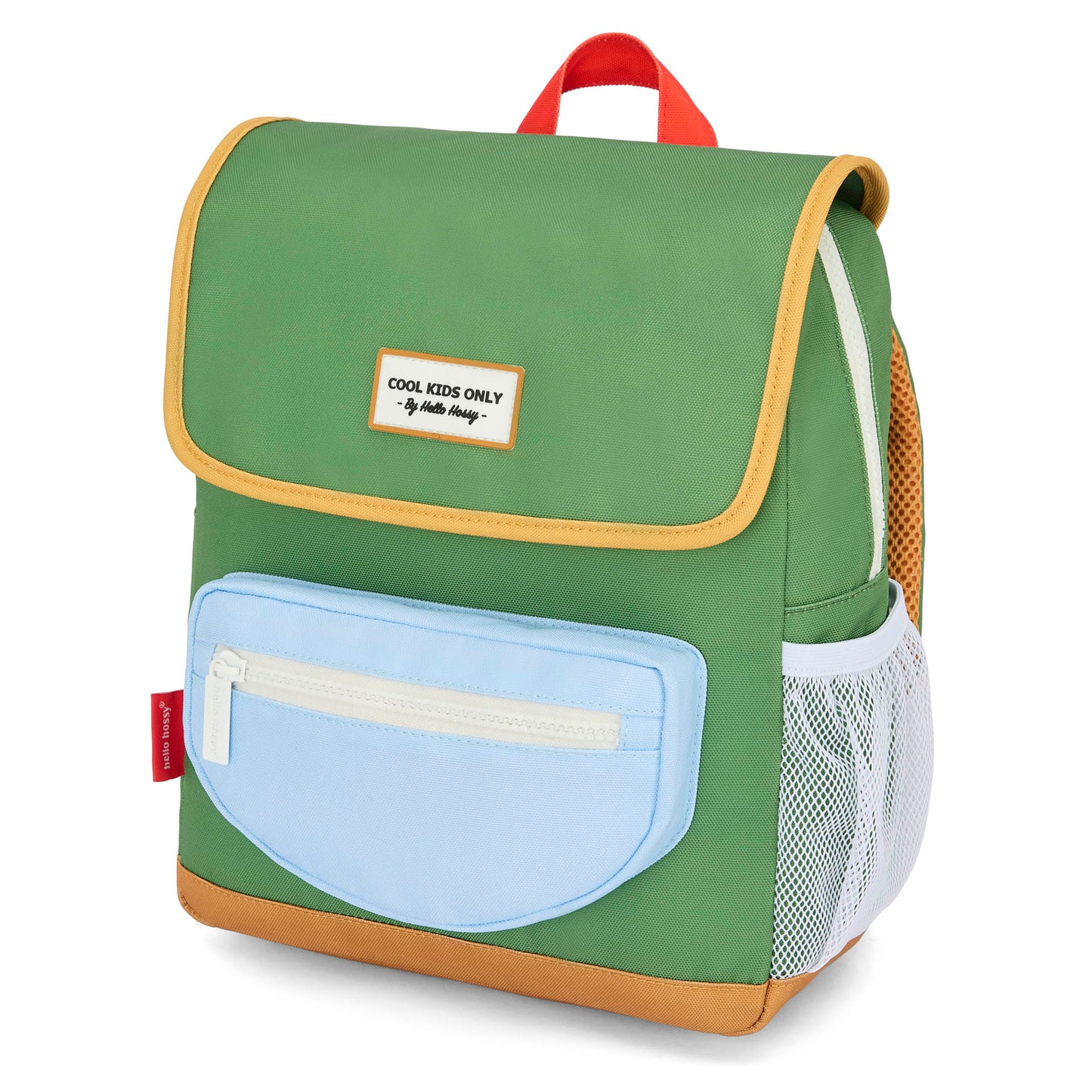 Rugzak kind groen blauw vak Hello Hossy