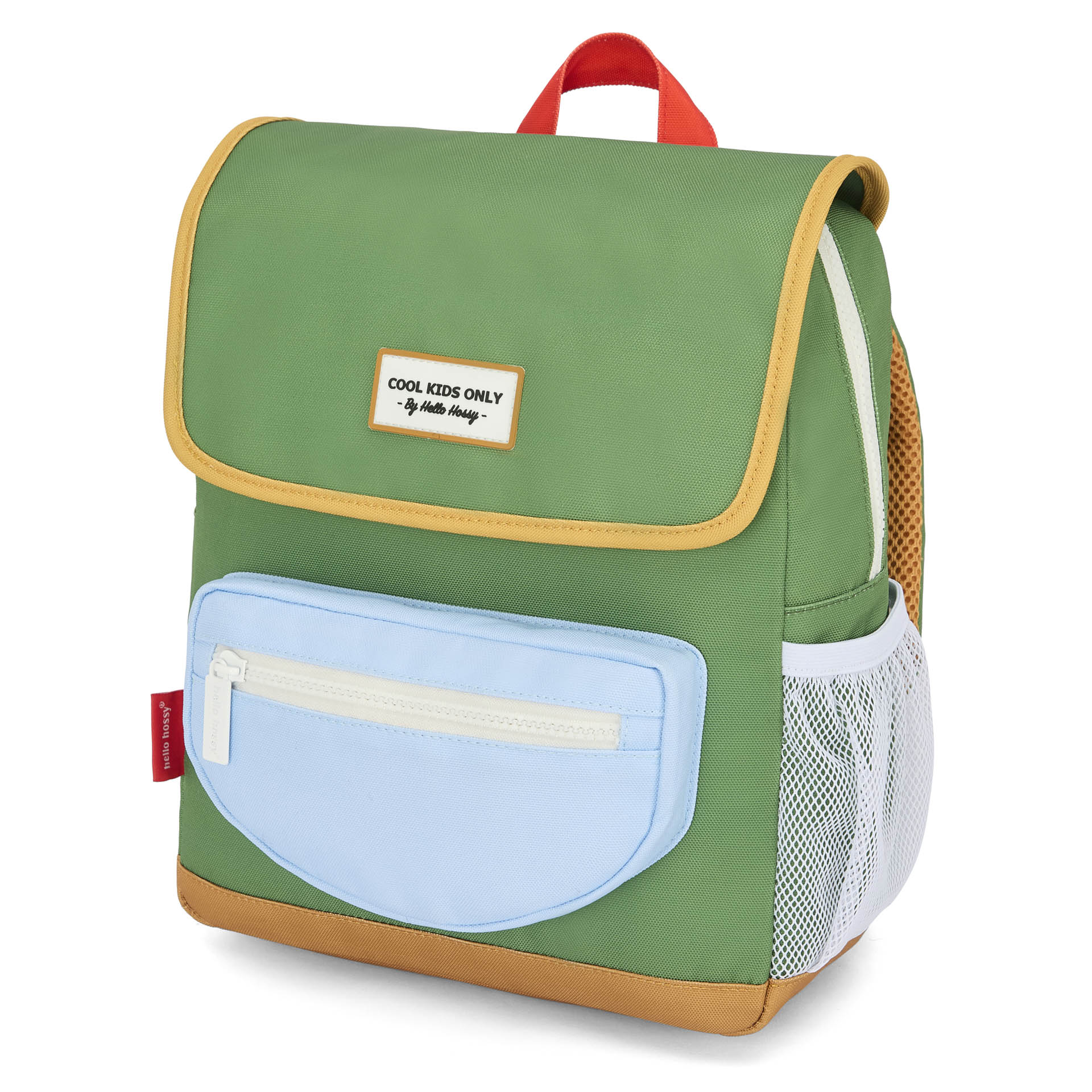 Rugzak kind groen blauw vak Hello Hossy