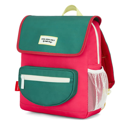 Rugzak kind framboise groen voorvak Hello Hossy