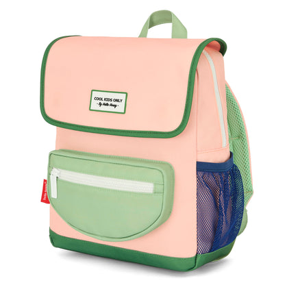 Rugzak kind roze groen voorvak Hello Hossy