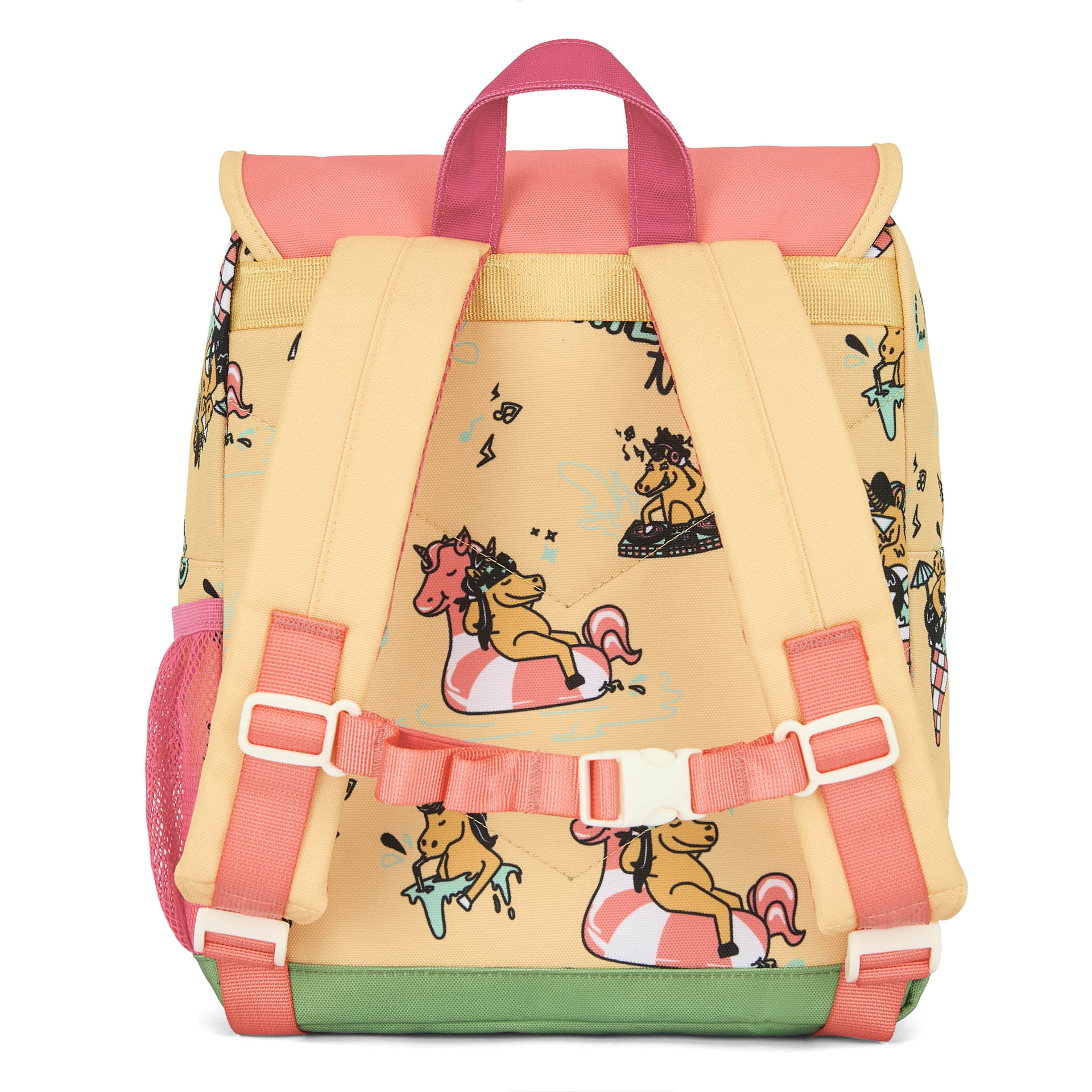 Sac à dos enfant jaune rose motif licornes Hello Hossy