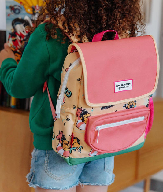 Gele roze kinderrugzak met eenhoornmotief Hello Hossy