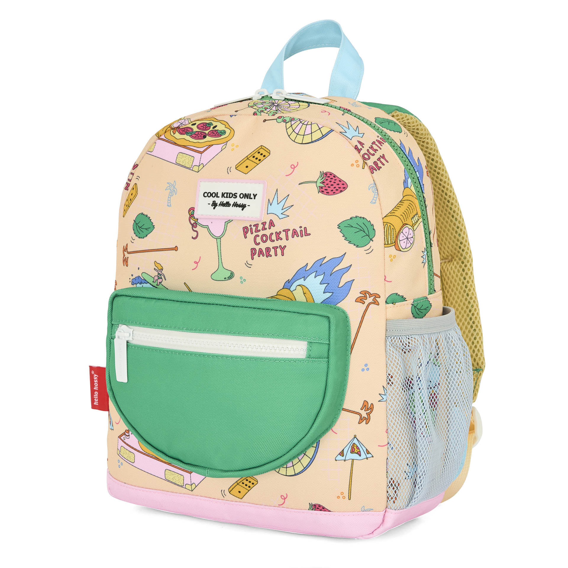 Sac à dos enfant beige vert motif nourriture Hello Hossy