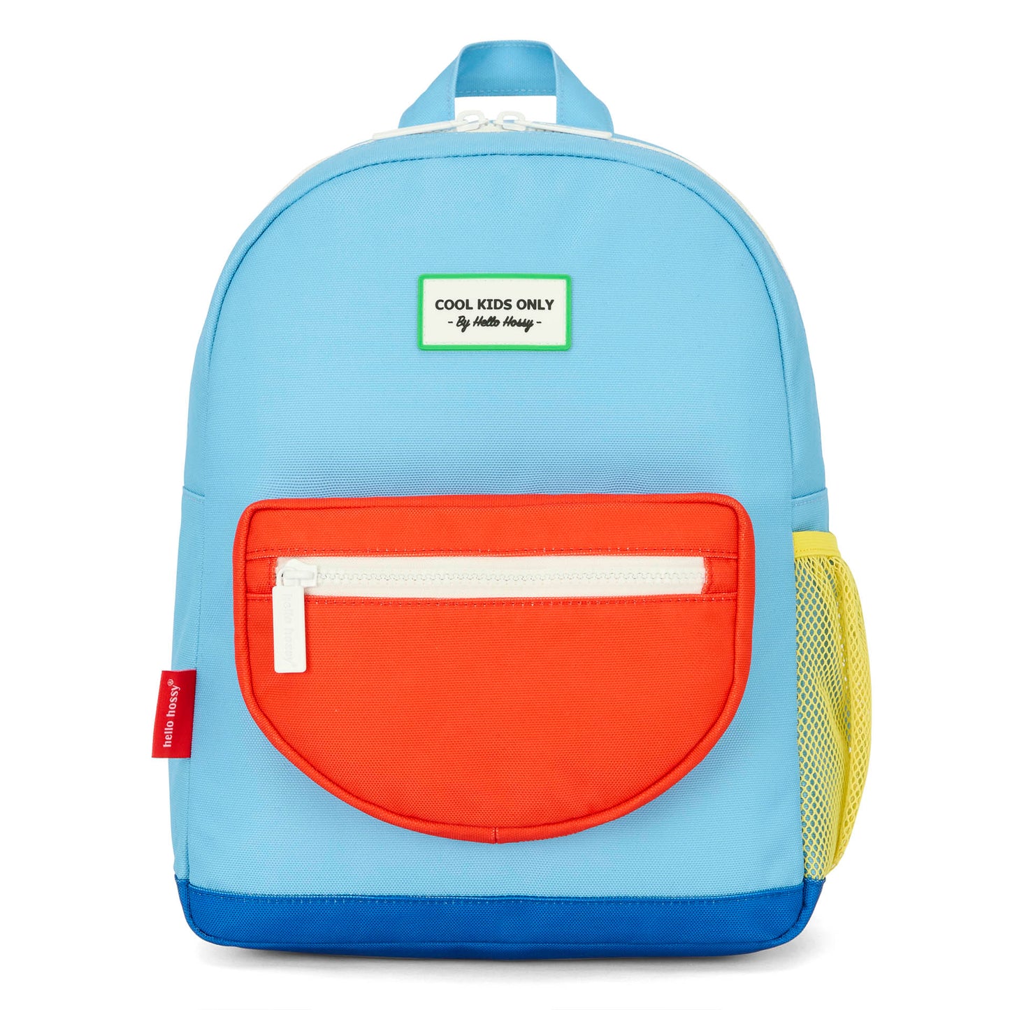 Rugzak kind blauw oranje zak geel net Hello Hossy