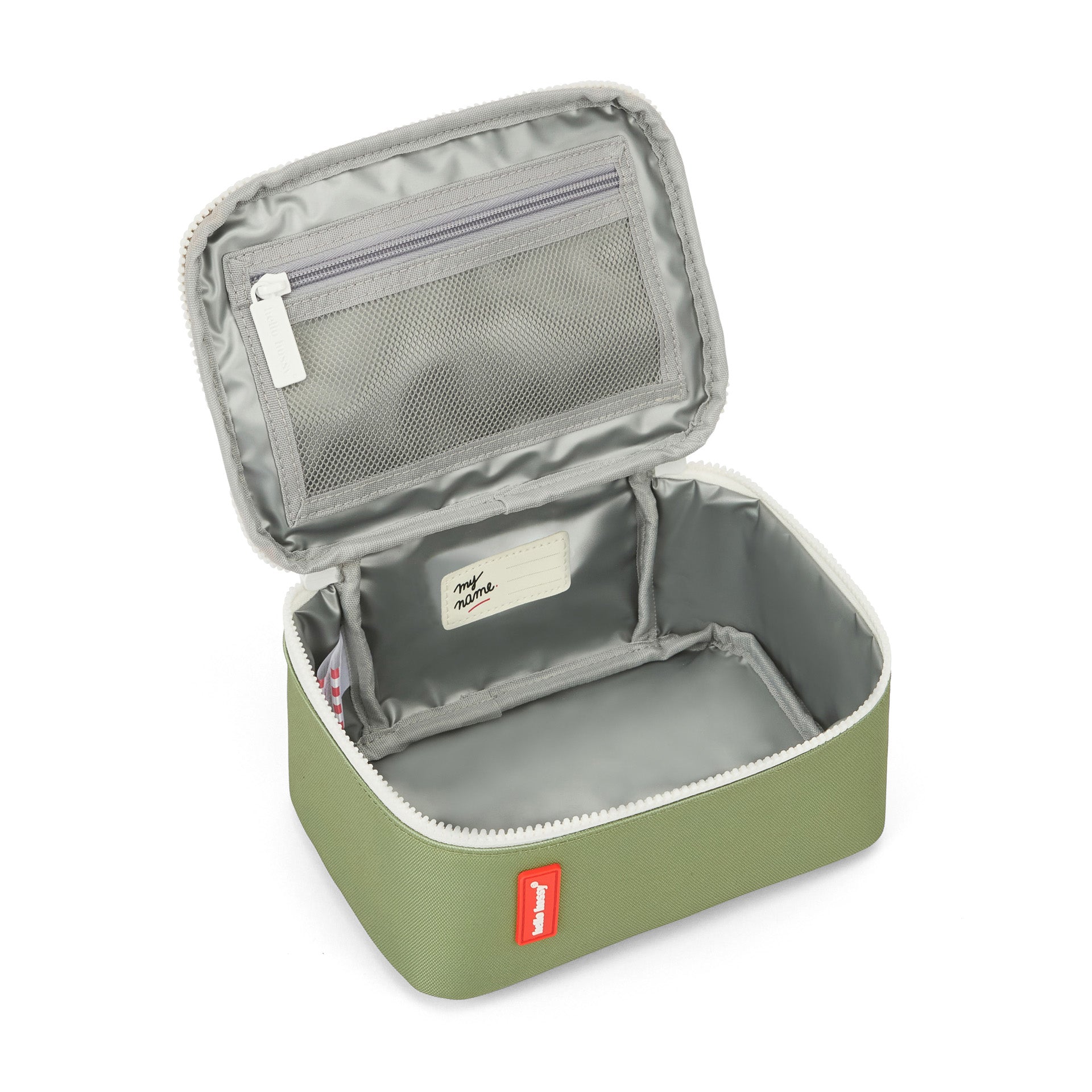 Sac repas enfant vert isotherme intérieur compartiment Hello Hossy