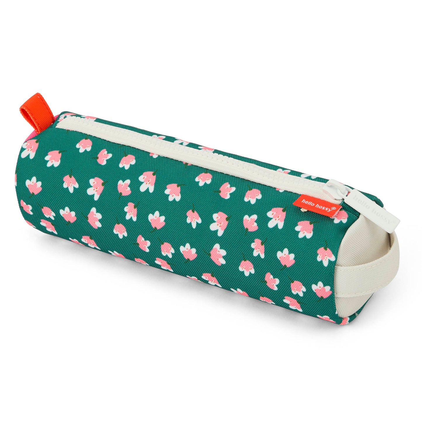 Schooletui kind groen prints bloemen roze ritssluiting Hello Hossy