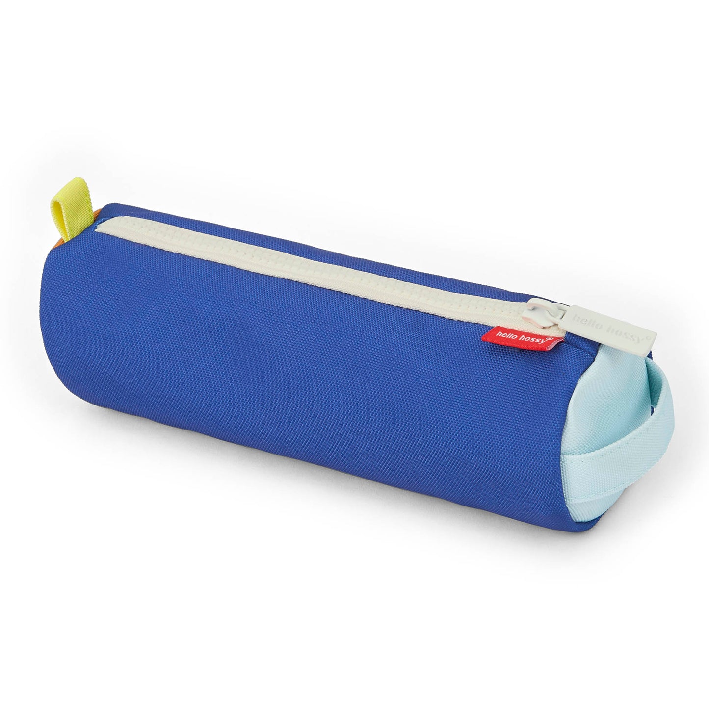 Schooletui kind lichtblauw en donkerblauw gele handgreep Hello Hossy