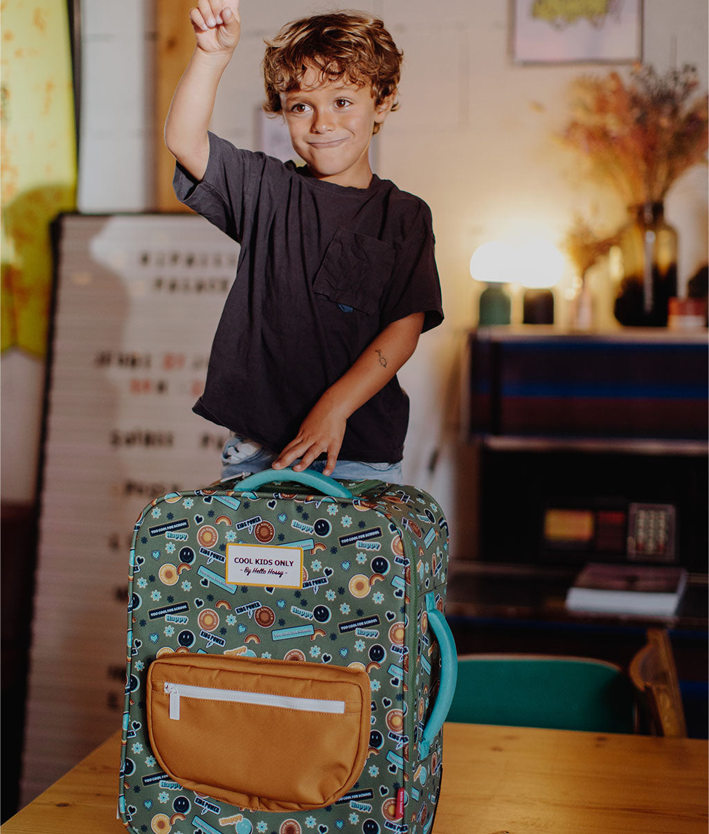 Valies Kinderen Smiley, cabineformaat, met wielen, Cool Kids Only !