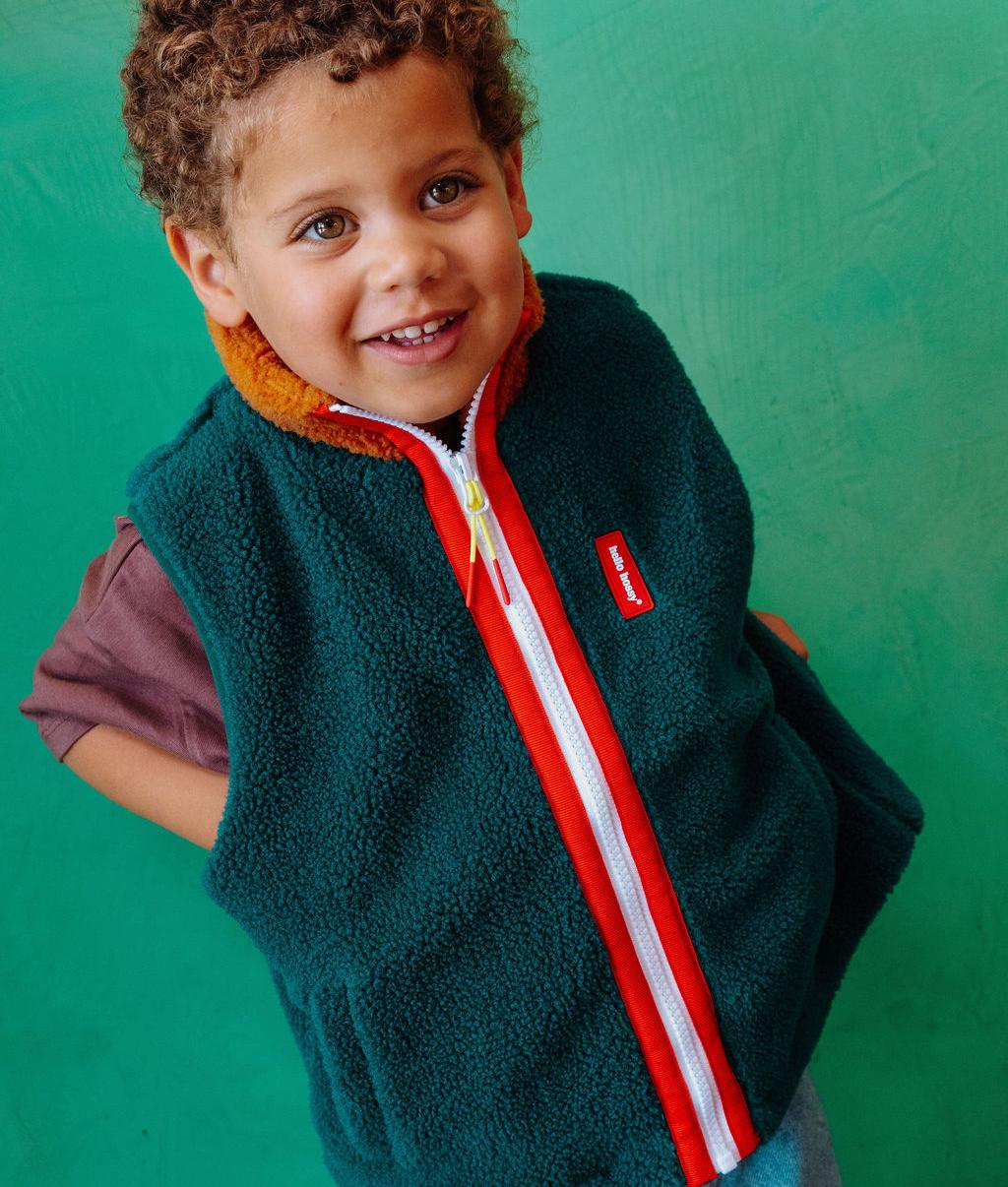 Duck Blue Fleece zonder mouwen