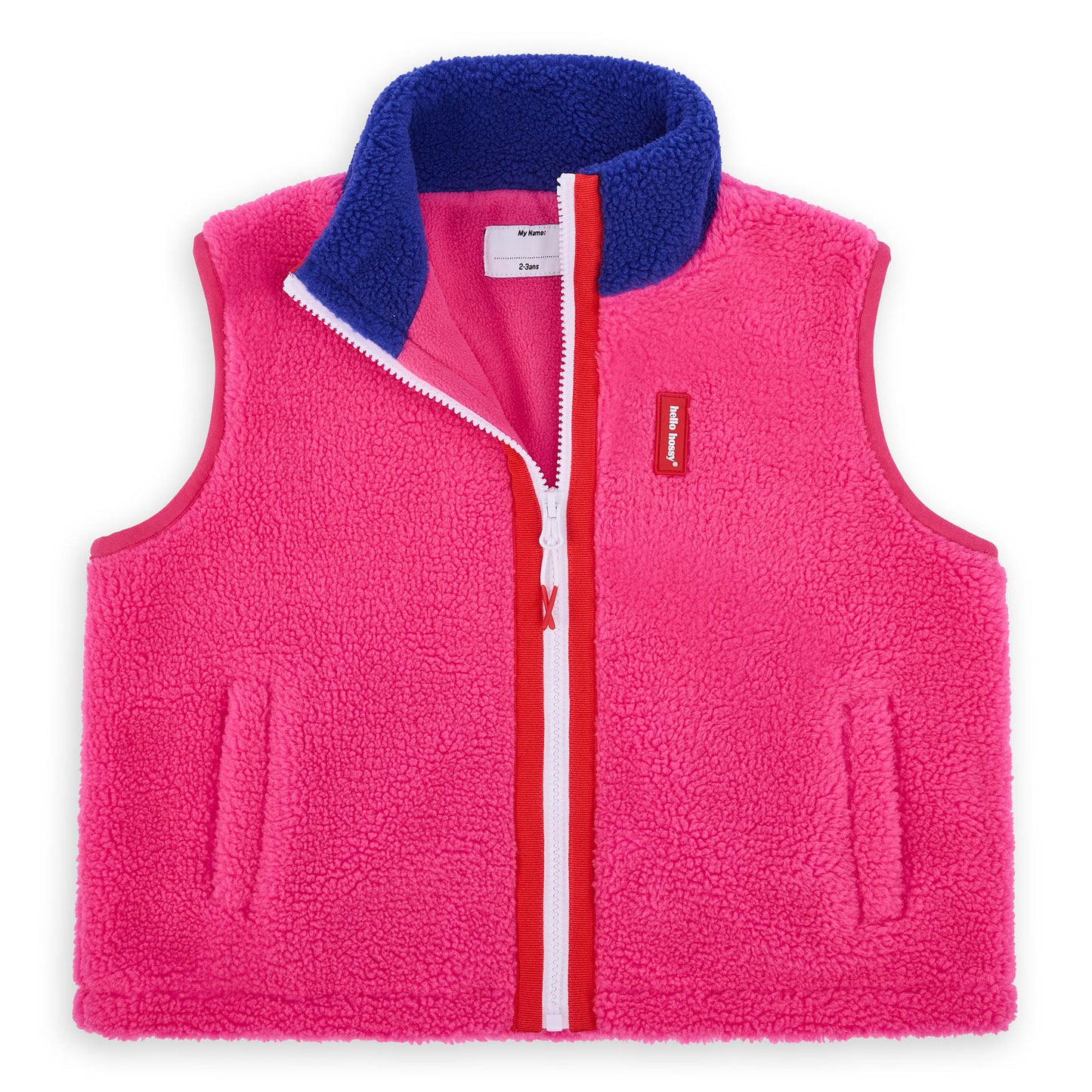 Fuchsia Fleece zonder mouwen