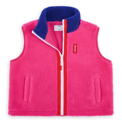 Fuchsia Fleece zonder mouwen