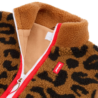 Leopard Fleece zonder mouwen