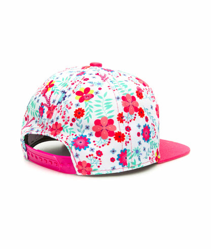 Kinderpet prints bloemen wit roze vlakke klep Hello Hossy