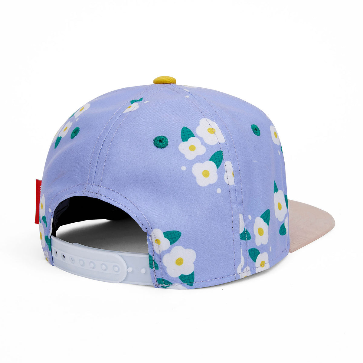 Kinderpet paars bloemenmotief vlakke klep roze Hello Hossy