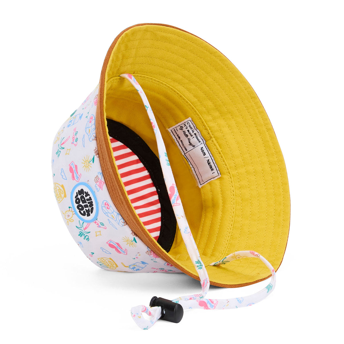 Bob hat kind wit reismotief geel interieur Hello Hossy