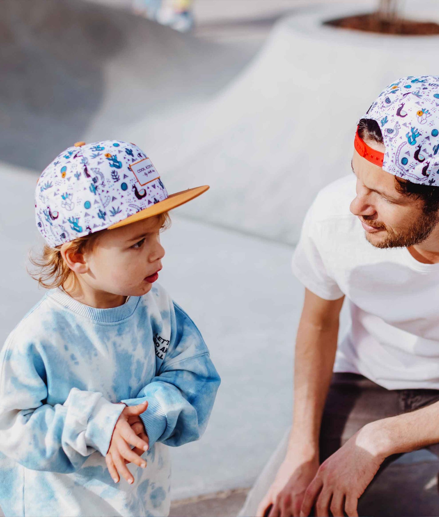 Casquette Parents-Enfants Lama, visière plate, matchy-matchy, éco-responsable, dès 9 mois, Cool Kids Only !