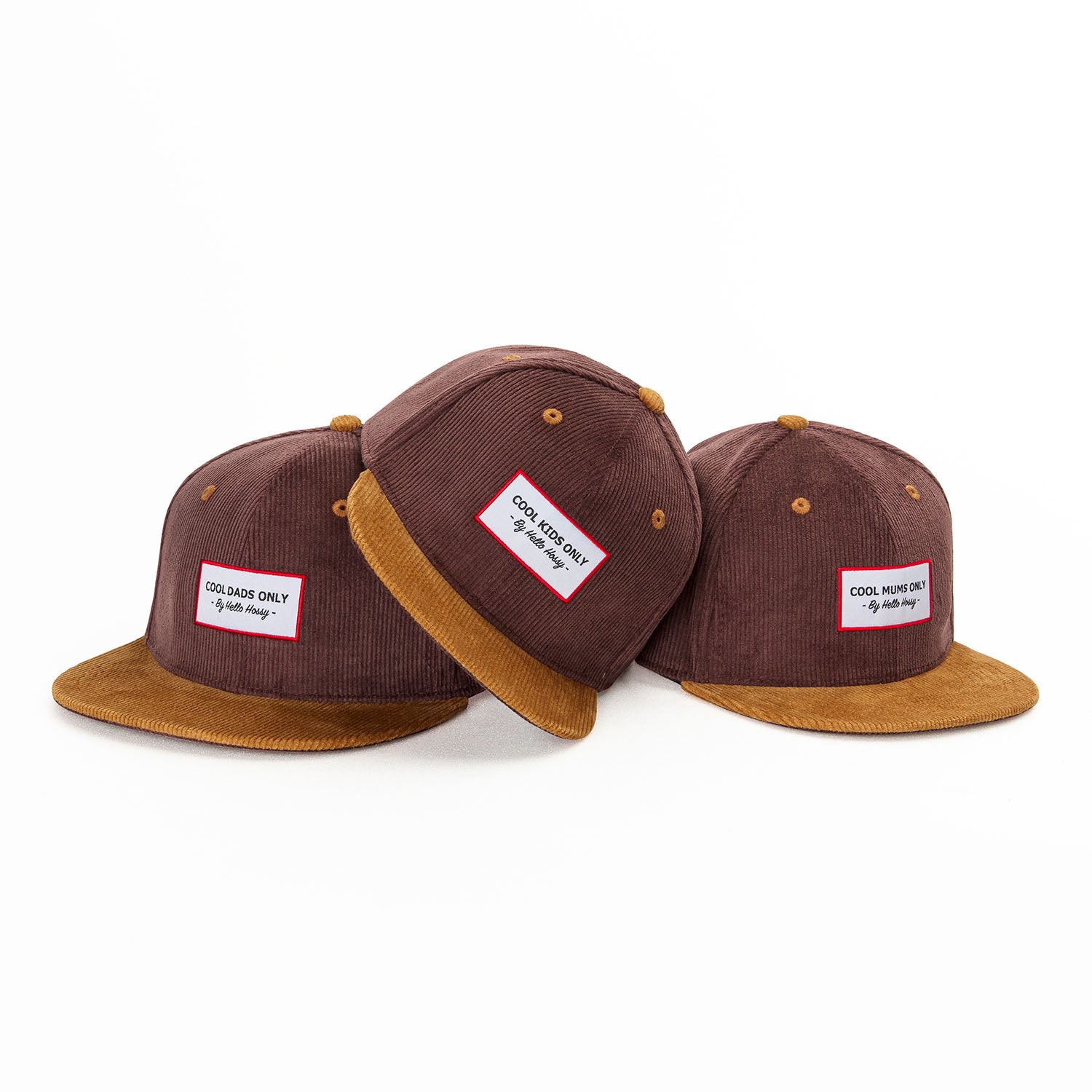 Casquette Parents-Enfants Sweet Brownie, visière plate, velours, matchy-matchy, dès 9 mois, Cool Kids Only !