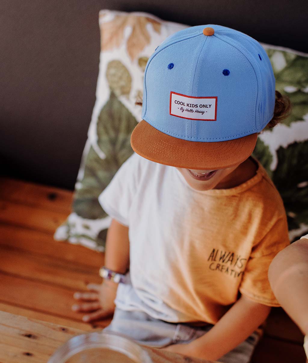 Casquette Enfants Mini Jean, visière plate, 100% coton biologique, certifiée Oeko-Tex, dès 9 mois, Cool Kids Only !