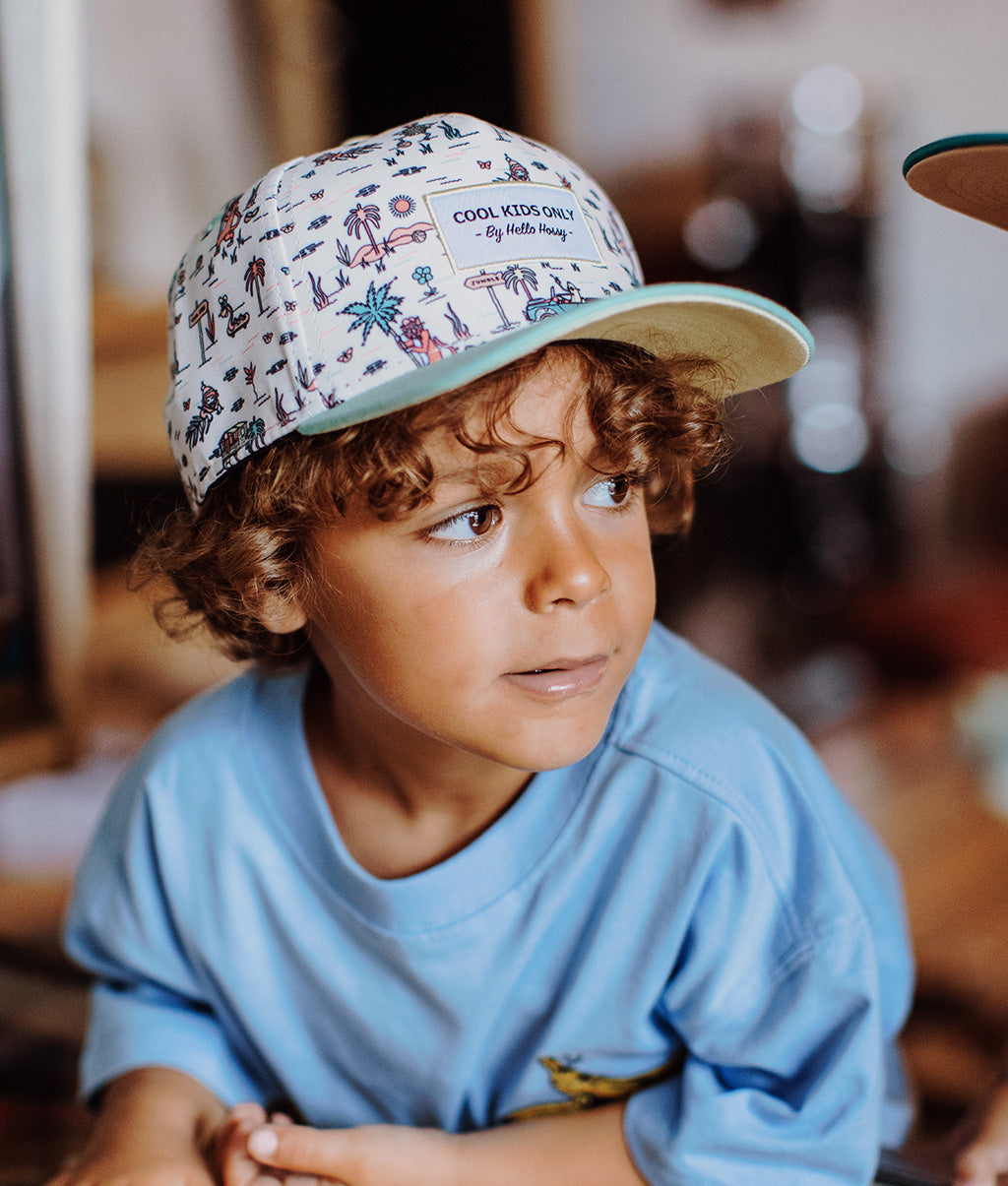 Casquette Enfants Jungly, visière courbée, éco-responsable, certifiée Oeko-Tex, dès 9 mois, Cool Kids Only !