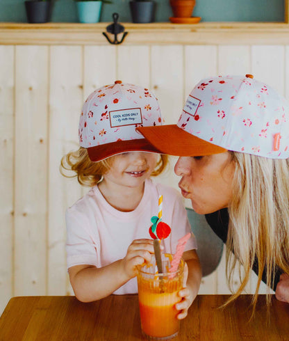 Casquette Parents-Enfants Vintage Flowers, visière courbée, matchy-matchy, éco-responsable, dès 9 mois, Cool Kids Only !