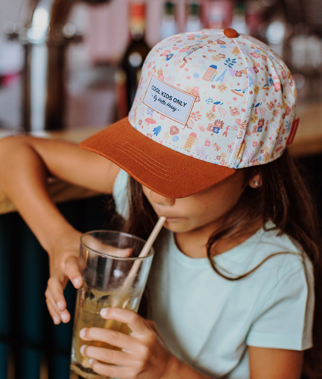 Casquette Enfants Dried Flowers, visière courbée, éco-responsable, certifiée Oeko-Tex, dès 9 mois, Cool Kids Only !