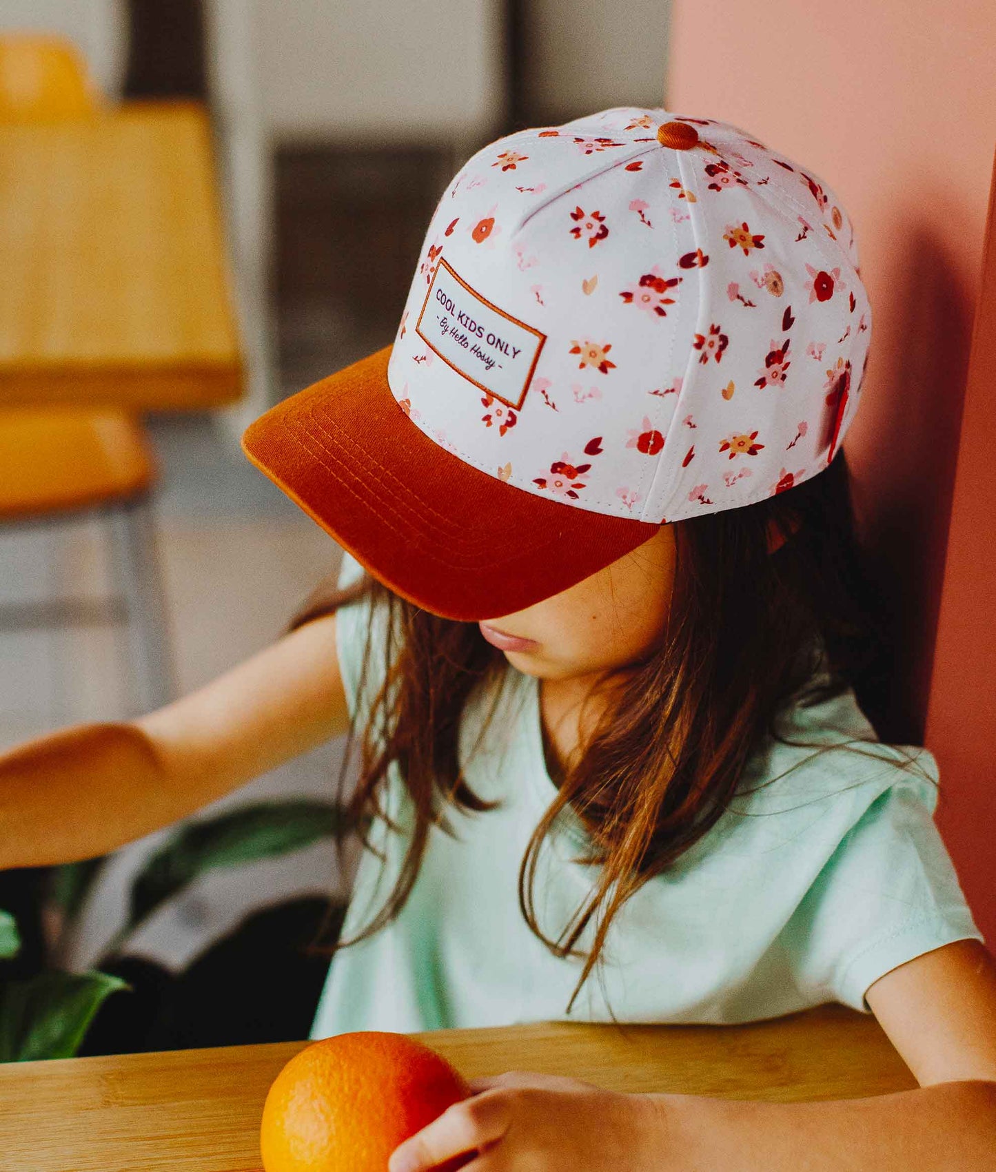 Casquette Enfants Vintage Flowers, visière courbée, éco-responsable, certifiée Oeko-Tex, dès 9 mois, Cool Kids Only !